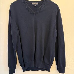 Brooks Brothers Navy V-Neck Sweater